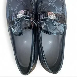 Versace | Shoes | Versace Silver Medusa Strap Mens Loafer  display picture 1